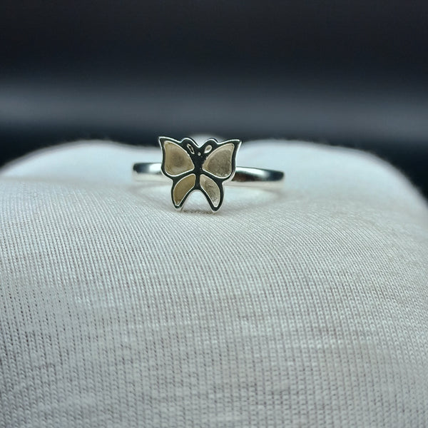 925 Sterling Silver Ring, Plain Bezel Cup Butterfly Close Blank Ring, Setting For Making Ring 10X10 MM, DIY Jewelry Supplies