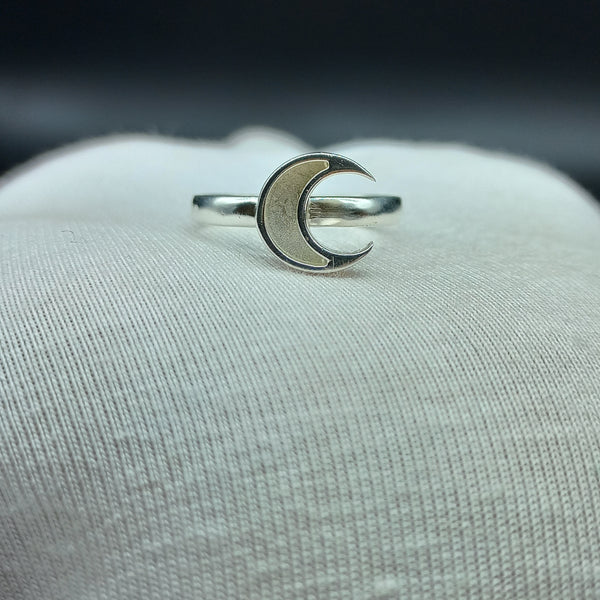 925 Sterling Silver Ring, Plain Bezel Cup Half Moon Close Blank Ring, Setting For Making Ring 10X10 MM, DIY Jewelry Supplies