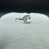 925 Sterling Silver Ring, Plain Bezel Cup Half Moon Close Blank Ring, Setting For Making Ring 10X10 MM, DIY Jewelry Supplies