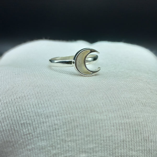925 Sterling Silver Ring, Plain Bezel Cup Half Moon Close Blank Ring, Setting For Making Ring 10X10 MM, DIY Jewelry Supplies
