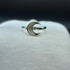 925 Sterling Silver Ring, Plain Bezel Cup Half Moon Close Blank Ring, Setting For Making Ring 10X10 MM, DIY Jewelry Supplies