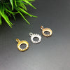 925 Sterling Silver Round Pendant, Bezel Cup Crown Round Pendant, Setting For Making Pendant 5x5 MM To 15x15 MM, DIY Jewelry Supplies