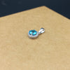 925 Sterling Silver Cubic Zirconia Pendant, 6MM Genuine Sky Blue Cubic Zirconia, High Silver Jewelry Pendant Charm, Gift for Her