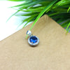 925 Sterling Silver Cubic Zirconia Pendant, 5MM Amazing Blue Cubic Zirconia Pendant For Wife, Perfect Gift for Birthdays & Anniversaries