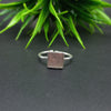 925 Sterling Silver Collet Ring, Adjustable Plain Bezel Cup Square Close Blank Setting For Making Ring 15 MM To 22 MM, DIY Jewelry Supplies