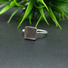 925 Sterling Silver Ring, Spiral Wire Plain Bezel Cup Square Close Blank Ring, Setting For Making Ring 15 MM To 22 MM, DIY Jewelry Supplies