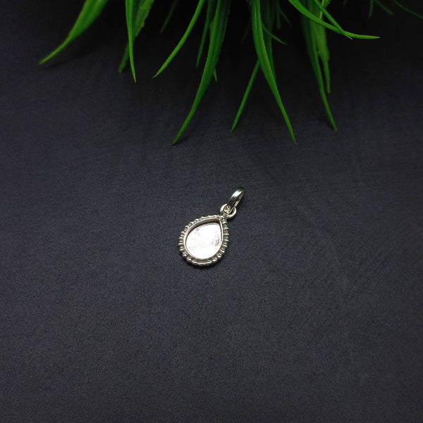 925 Sterling Silver Pendant, Beaded Bezel Cup Close Blank Collet Pear Pendant, Setting For Making Pendant 6x4 MM To 14x21 MM, DIY