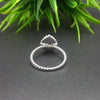 925 Sterling Silver Close Blank Pear Ring, Beaded Spiral wire Bezel Cup Ring, Setting For Making Ring 6x4 MM To 14x21 MM, DIY Jewelry