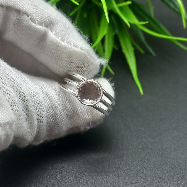 925 Sterling Silver Round Ring, Amazing Plain Round Close Blank Ring, Setting For Making Ring 5 mm To 40 mm, DIY Jewelry Supplies