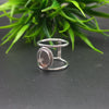 Wire Wrapped Close Blank Ring, 925 Sterling Silver Oval Bezel Cup Ring, Setting For Making Ring 6x4 MM To 20x25 MM, DIY Jewelry Supplies