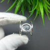 Wire Wrapped Close Blank Ring, 925 Sterling Silver Oval Bezel Cup Ring, Setting For Making Ring 6x4 MM To 20x25 MM, DIY Jewelry Supplies