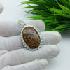 Natural Bronzite Gemstone Pendants / Wholesale Pendants / Minimalist Pendants / Jewelry for Gift / 925 Sterling Silver Plated Pendant