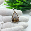 Natural Bronzite Gemstone Pendants / Wholesale Pendants / Minimalist Pendants / Jewelry for Gift / 925 Sterling Silver Plated Pendant