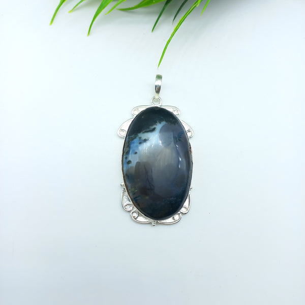 Natural Agate Gemstone Pendants / Wholesale Pendants / Minimalist Pendants / Jewelry for Gift / 925 Sterling Silver Plated Pendant