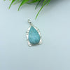 Natural Larimar Gemstone Pendants / Wholesale Pendants / Minimalist Pendants / Jewelry for Gift / 925 Sterling Silver Plated Pendant