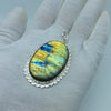 Natural Labradorite Gemstone Pendants / Wholesale Pendants / Minimalist Pendants / Jewelry for Gift / 925 Sterling Silver Plated Pendant