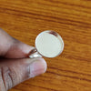 925 Sterling Silver Collet Round Ring, Plain Bezel Cup Round Close Blank Ring, Setting For Making Ring 10 MM To 14 MM, DIY Jewelry Supplies