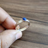Fabulous Lapis Design 5 MM Round Minimalist Statement Silver Ring, Beautiful 925 Sterling Silver Ring, Gift For Her, Silver Band Ring