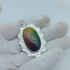 Natural Rainbow Solar Quartz Gemstone Pendants / Wholesale Pendants / Minimalist Pendants / Jewelry for Gift / 925 Sterling Silver Plated Pendant
