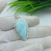 Natural Larimar Gemstone Pendants / Wholesale Pendants / Minimalist Pendants / Jewelry for Gift / 925 Sterling Silver Plated Pendant
