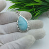 Natural Larimar Gemstone Pendants / Wholesale Pendants / Minimalist Pendants / Jewelry for Gift / 925 Sterling Silver Plated Pendant