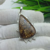 Natural Bronzite Gemstone Pendants / Wholesale Pendants / Minimalist Pendants / Jewelry for Gift / 925 Sterling Silver Plated Pendant