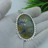 Natural Labradorite Gemstone Pendants / Wholesale Pendants / Minimalist Pendants / Jewelry for Gift / 925 Sterling Silver Plated Pendant