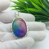 Natural Rainbow Solar Quartz Gemstone Pendants / Wholesale Pendants / Minimalist Pendants / Jewelry for Gift / 925 Sterling Silver Plated Pendant