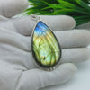 Natural Labradorite Gemstone Pendants / Wholesale Pendants / Minimalist Pendants / Jewelry for Gift / 925 Sterling Silver Plated Pendant